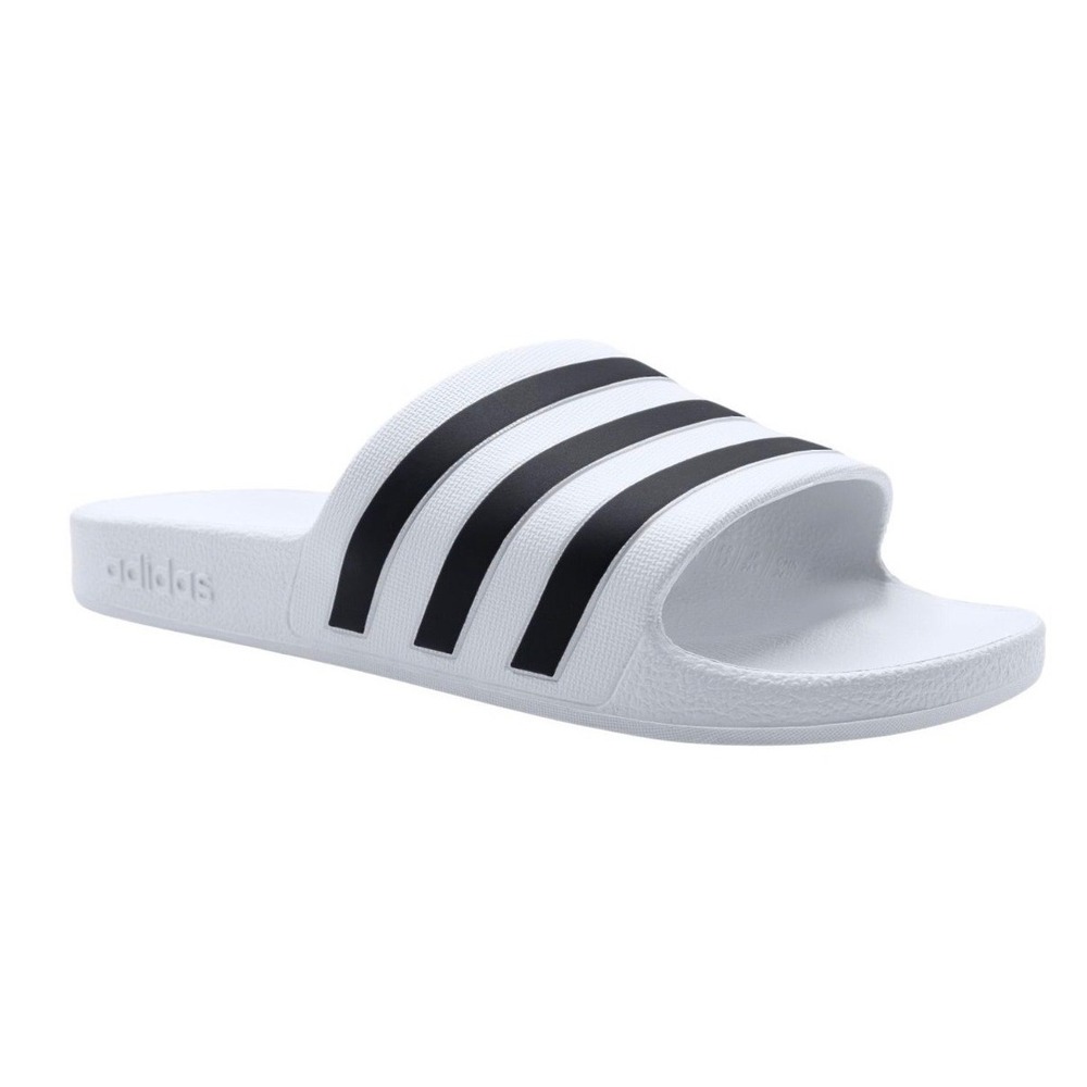 Adidas Adilette Shower Slides White Black Stripe Athletic Sandals M8/W10 GZ3775